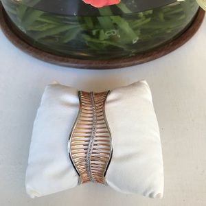 Cuff Bracelet copper with REAL diamonds NWOT